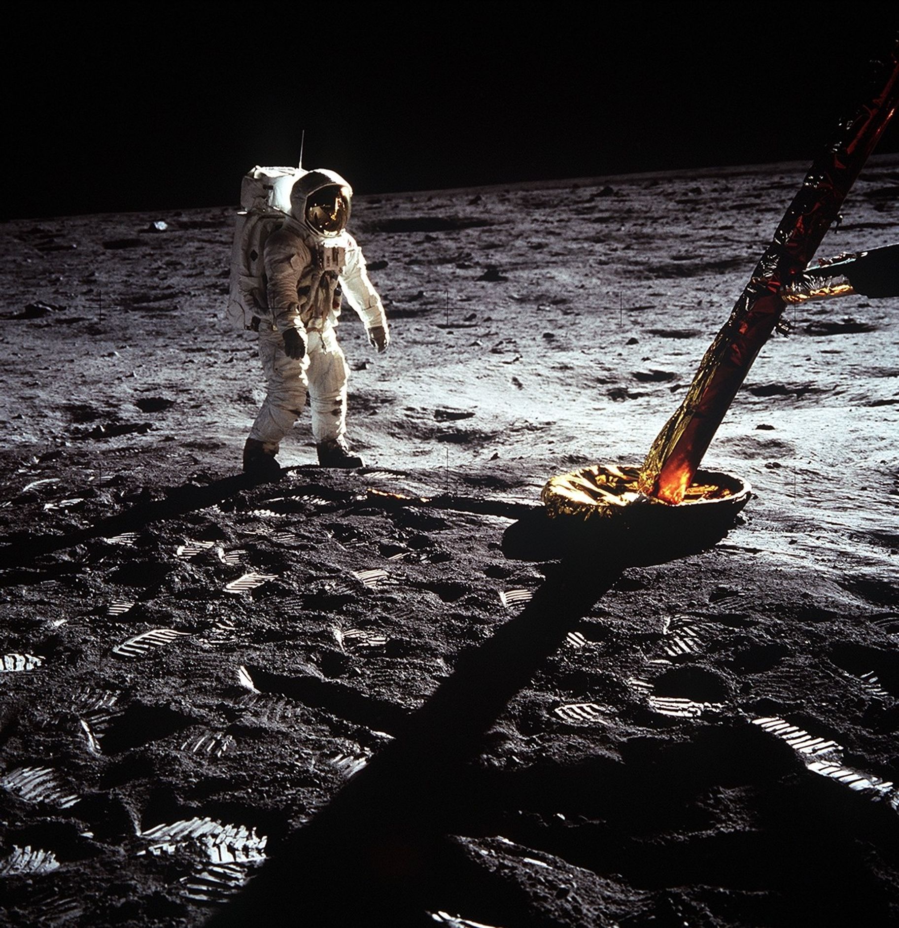 Buzz Aldrin on the Moon during Apollo 11